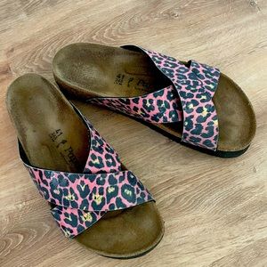 Pink Leopard Birkenstocks - Papillio
